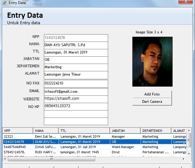 Input Data Icd Card