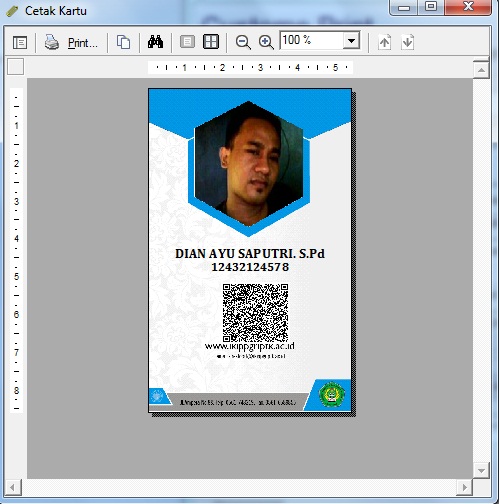 Desain contoh Id Card